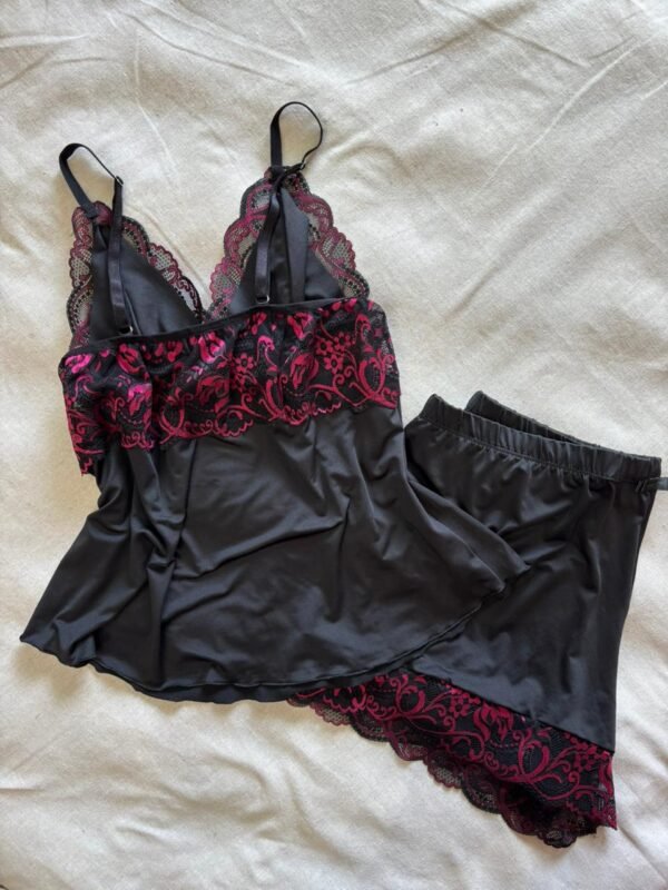 Babydoll Sem Bojo com Renda Contrastante Jucialle - Imagem 2